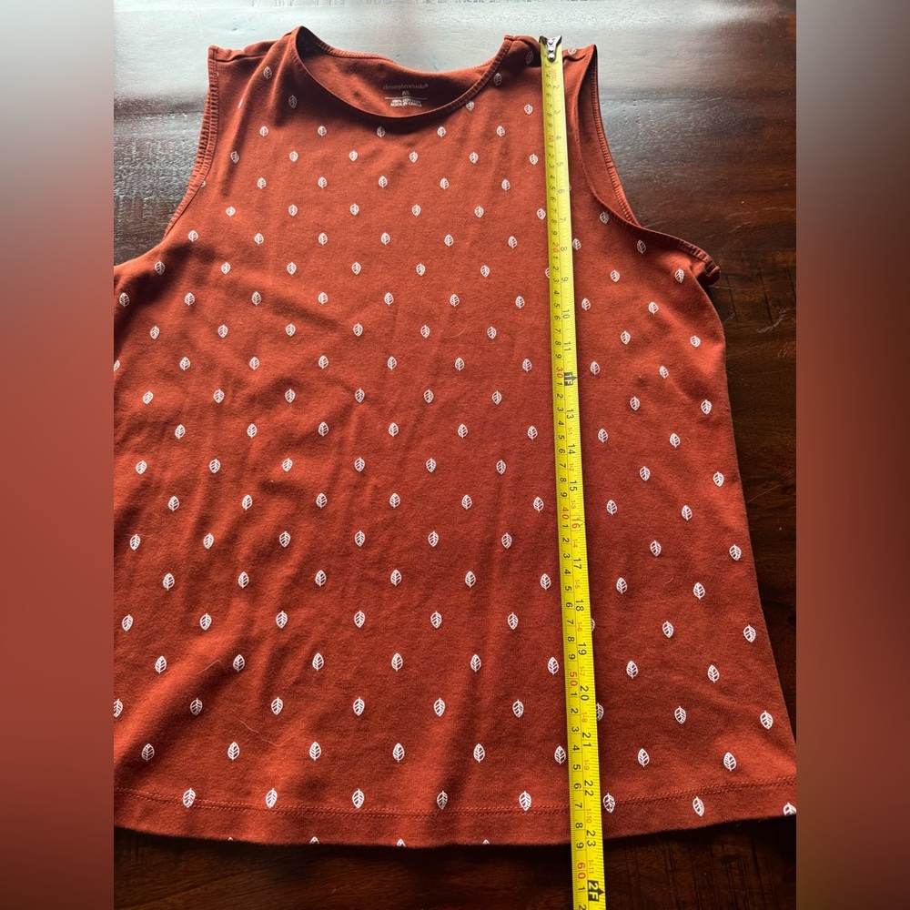 Christopher & Banks Rust Sleeveless Cotton Tank Top P/L - Picture 7 of 8